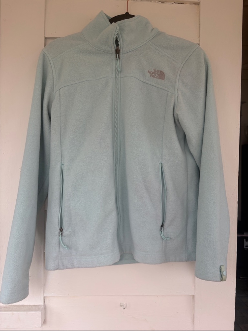 The North Face Women's Pale Blue Teddy Fleece Full-Zip Jacket
